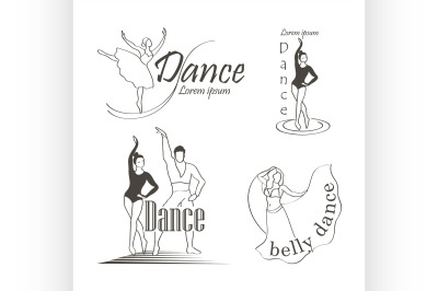 Set of dancing emblems