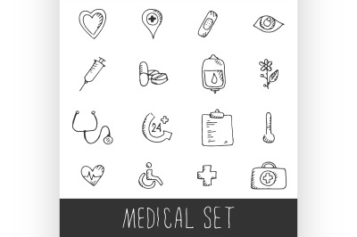 Sketch Medical Icon Set