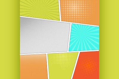 Comics popart style blank layout template