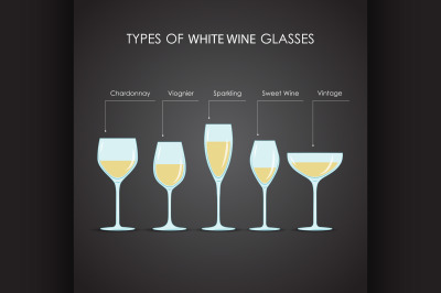 types of white wine glasses