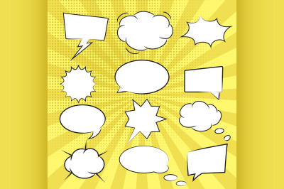 Comic book speech bubbles