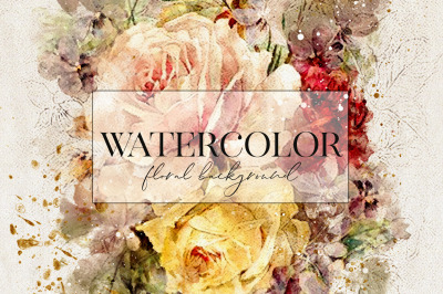 Abstract Floral Watercolor Textures