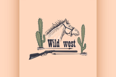 Wild west emblem