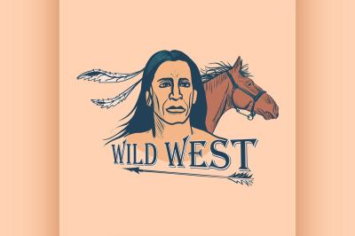 Wild west emblem