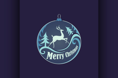 Christmas and New year logo, emblem