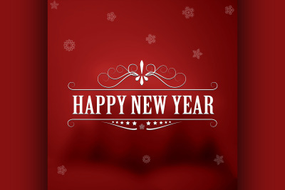 Merry Christmas And Happy New Year Vintage Background With Typography