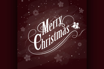 Christmas Typographical on red Background