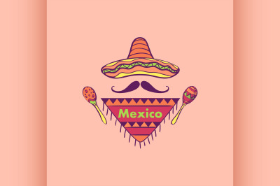 Mexican label and emblem, lang=&quot;x-repair