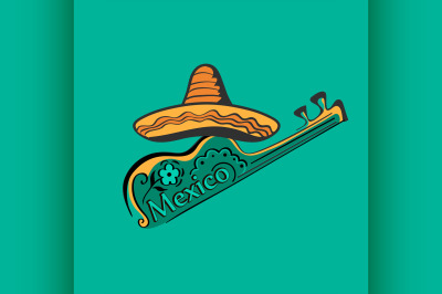 Mexican label and emblem