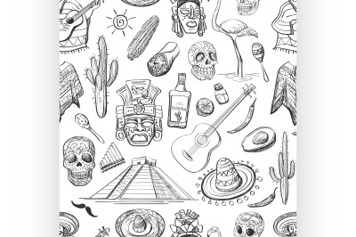 Mexican seamless pattern