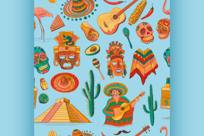 Mexican seamless pattern