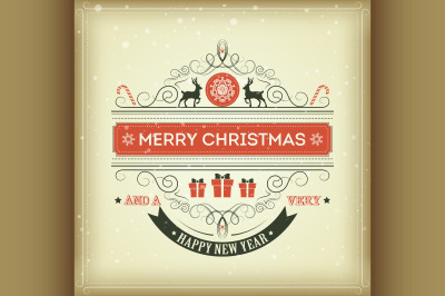 Christmas set labels emblems