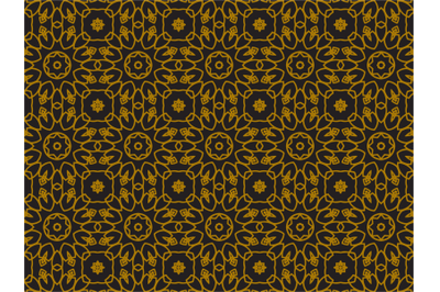 Pattern Gold Square Ornaments