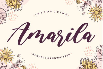 Amarila Lovely Handwritten Font