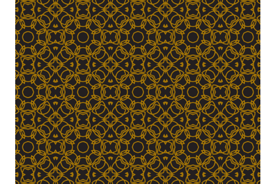 Pattern Gold Circle Lines Ornaments