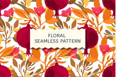 Art floral vector seamless pattern.