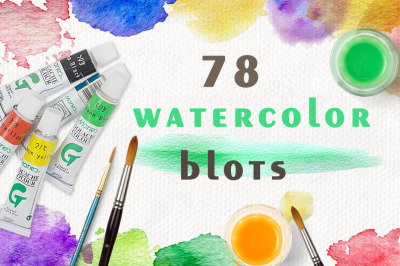Set of Watercolor Blots