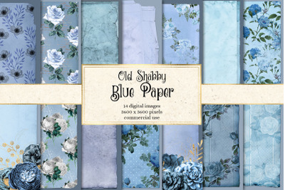 Old Shabby Blue Paper