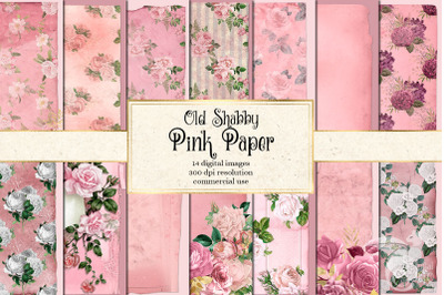 Old Shabby Pink Paper Textures