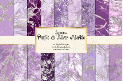 Purple and Silver Marble Textures