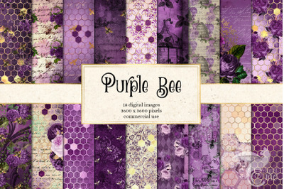 Purple Bee Digital Paper