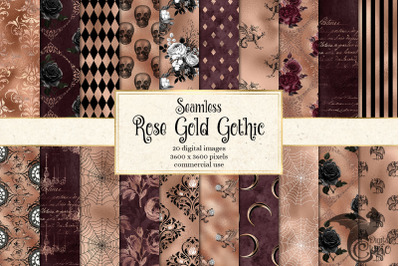 Rose Gold Gothic Digital Paper