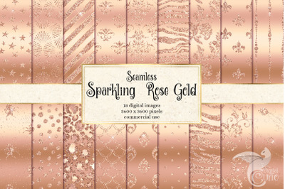 Sparkling Rose Gold Digital Paper