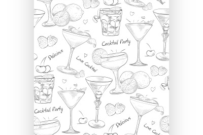 scetch pattern unforgettables cocktails