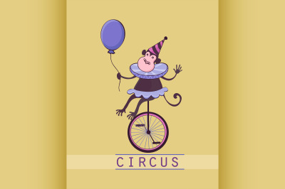 Hand drawn circus lable