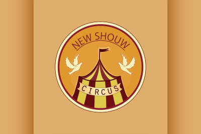 Hand drawn circus lable