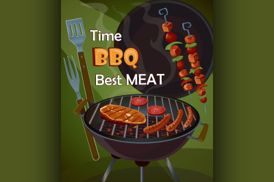 Vintage BBQ poster