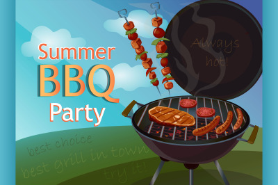 Vintage BBQ poster