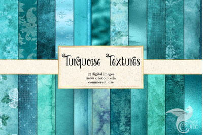 Turquoise Textures Digital Paper
