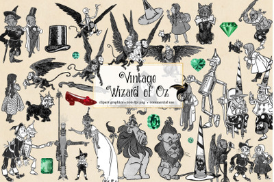 Vintage Wizard of Oz Clipart