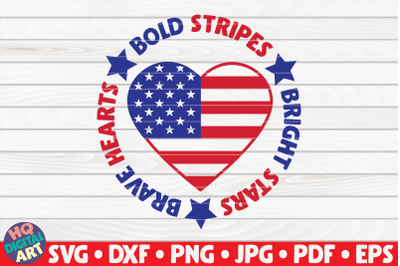 Bold stripes SVG | 4th of July Quote