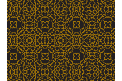 Pattern Gold Square Circle Lines