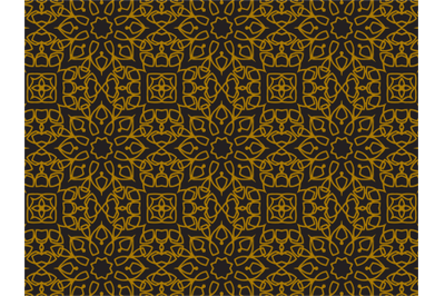 Pattern Gold Curved flower