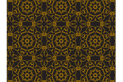 Pattern Gold Flowering Circle