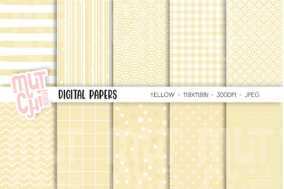 Yellow Candy Color Digital Papers