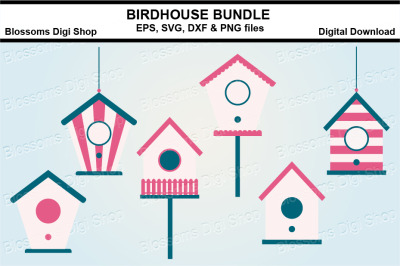 Bird House SVG, EPS, DXF and PNG cut files