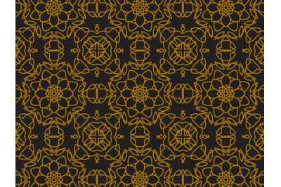 Pattern Gold Ornament Flowers