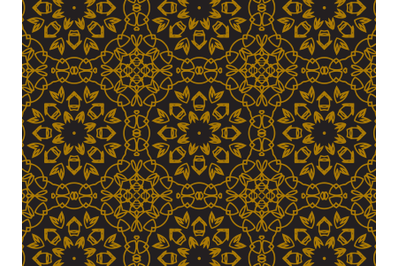 Pattern Gold Blooming flower