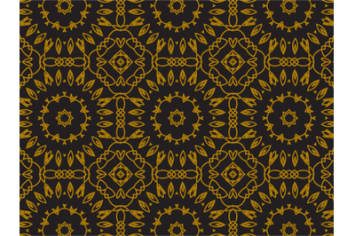 Pattern Gold Large Sunflowers