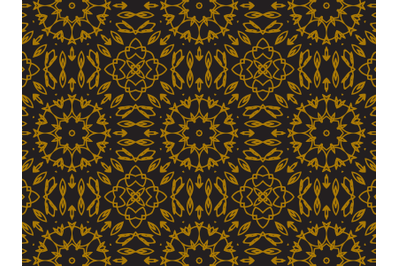 Pattern Gold Small Scattering Sunflowers