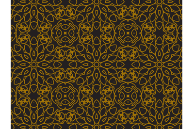 Pattern Gold Abstract Ornament Lines