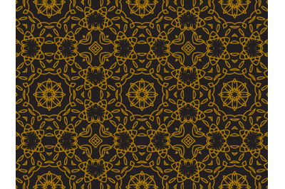 Pattern Gold Circular Round Line