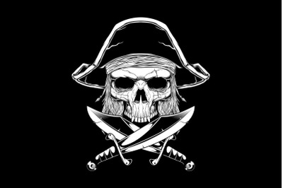skull pirate with sword