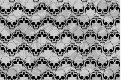 Skulls seamless pattern - Vector