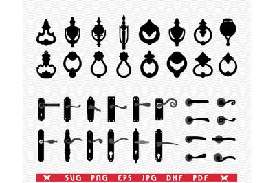 SVG, Door Handles, knockers, Silhouettes, Digital clipart