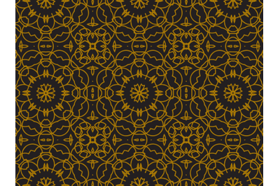 Pattern Gold Abstract Curved Lines